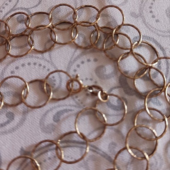 925 Italy KA 1772 Sterling Silver Gold Plated Chain Link Necklace - Picture 14 of 16